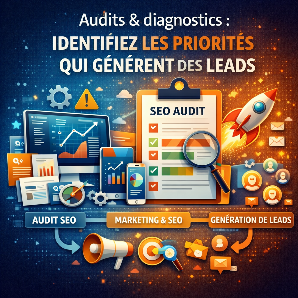 Audits & diagnostics : identifiez les priorités qui génèrent des leads